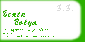 beata bolya business card